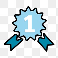 Achievement prize icon png, transparent background