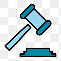 Gavel icon png, transparent background