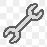 Wrench icon png tool,  transparent background 