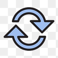 Refresh icon png,  transparent background 