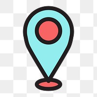 Location pin icon png,  transparent background 