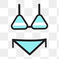 Bikini icon png,  transparent background 