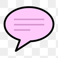 Speech bubble png element, transparent background