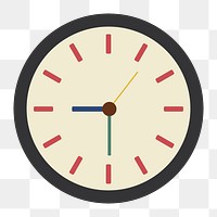 Analog clock icon png,  transparent background 