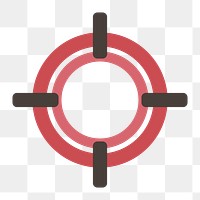 Target icon png, business strategy illustration on  transparent background 