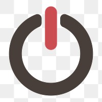 Power button icon png,  transparent background 