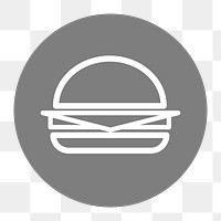 Png hamburger icon element, transparent background