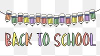 Back to school  png, transparent background