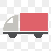 Truckload icon png, delivery illustration on  transparent background 