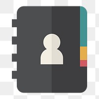 Mobile contact icon png application, transparent background