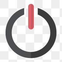 Power button icon png,  transparent background 