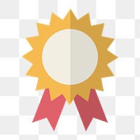 Achievement prize icon png, transparent background