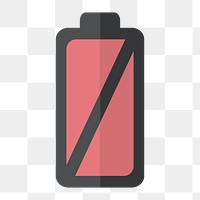 No battery icon png,  transparent background 