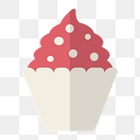 Cupcake icon png,  transparent background 