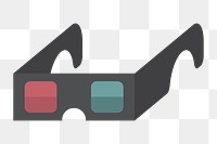 3D glasses png icon, transparent background