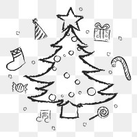 Christmas tree png, transparent background