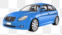 3D car png vehicle, transparent background