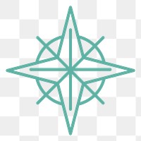 PNG Compass symbol sigil graphic.