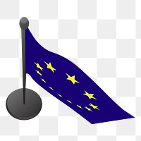 European Union flag png, transparent background