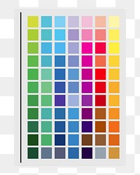 Png color palette icon, transparent background