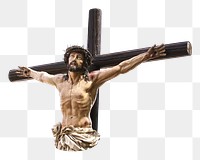 PNG Jesus on cross, collage element, transparent background