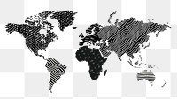 World map png illustration, transparent background