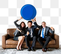 Business people png element, transparent background