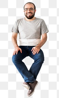 Png Smiling happy man, transparent background