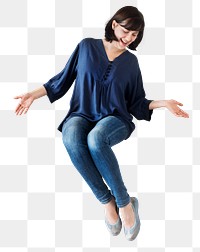 Png Happy & cheerful woman, transparent background