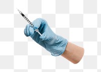 Nurse holding png injection syringe transparent background