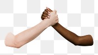 Teamwork png, hands holding, transparent background