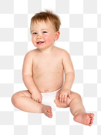 Png Cheerful baby, transparent background