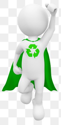 Recycle png 3D illustration, transparent background