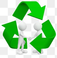 Recycle png 3D illustration, transparent background
