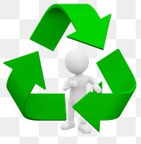 Recycle png 3D illustration, transparent background