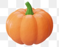 PNG 3D pumpkin vegetable, element illustration, transparent background