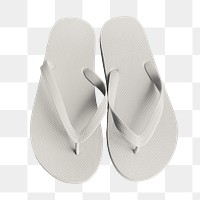 Flip flop png element summer beach slippers, transparent background