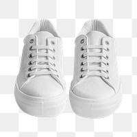 PNG white canvas sneakers transparent background