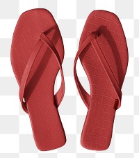 Red sandals png shoes, transparent background