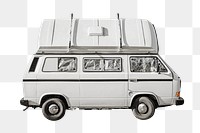 PNG Vintage camper van, collage element, transparent background