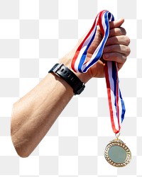 Gold medal png, transparent background