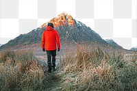 PNG Hiking at a Glen Coe in Scotland collage element, transparent background