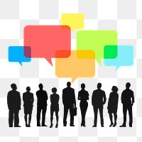 Png business meeting  design element, transparent background