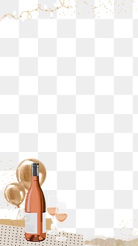 Champagne celebration  png border, transparent background