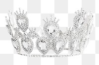 PNG diamond crown royal headwear accessory, collage element, transparent background