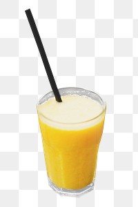 Yellow smoothie png photo, transparent background