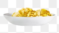 Corn flakes png collage element, transparent background