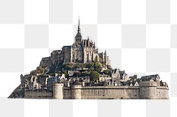 PNG Le Mont-Saint-Michel in Normandy, France collage element, transparent background