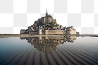 PNG Le Mont-Saint-Michel in Normandy, France collage element, transparent background