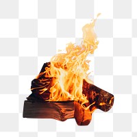 PNG Summer bonfire, transparent background